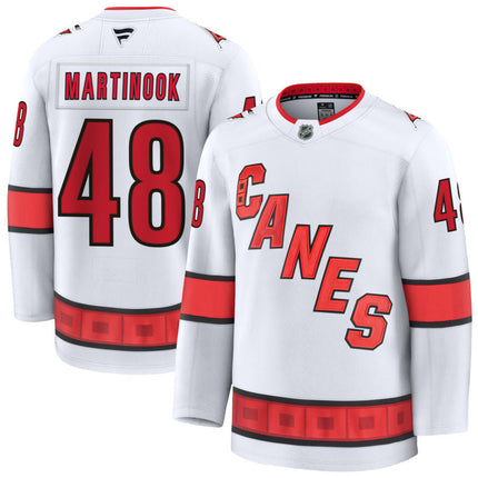 Jordan Martinook Carolina Hurricanes 2025 Away Jersey - White