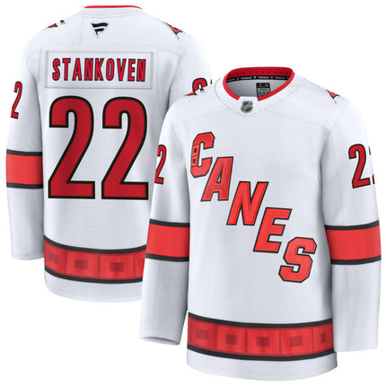 Logan Stankoven Carolina Hurricanes 2025 Away Jersey - White