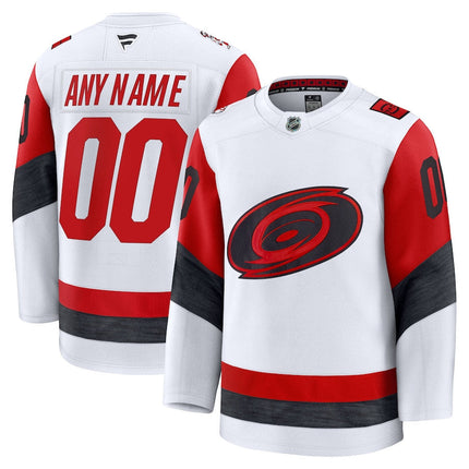 Custom Name Carolina Hurricanes 2025 Away Jersey - White