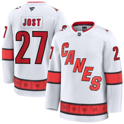 Tyson Jost Carolina Hurricanes 2025 Away Jersey - White