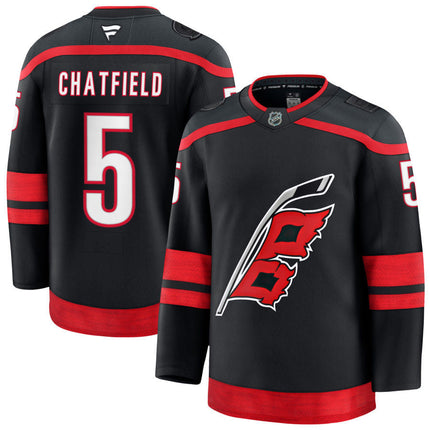 Jalen Chatfield Carolina Hurricanes 2025 Home Jersey - Black