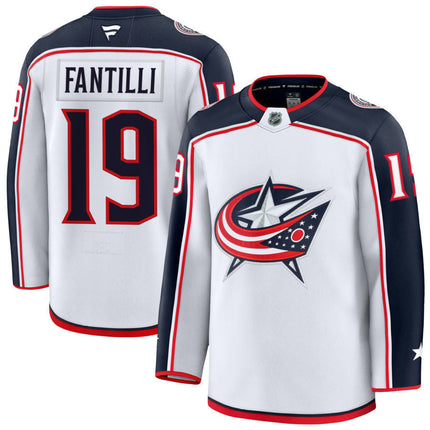 Adam Fantilli Columbus Blue Jackets 2025 Away Jersey - White