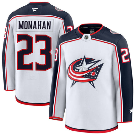 Sean Monahan Columbus Blue Jackets 2025 Away Jersey - White