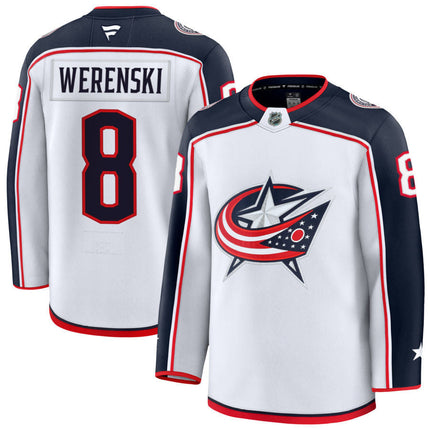Zach Werenski Columbus Blue Jackets 2025 Away Jersey - White
