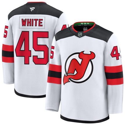 Colton White New Jersey Devils 2025 Away Jersey - White
