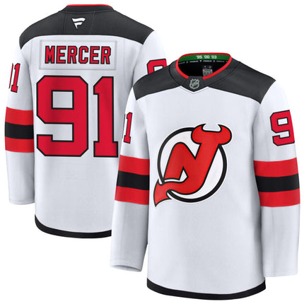 Dawson Mercer New Jersey Devils 2025 Away Jersey - White