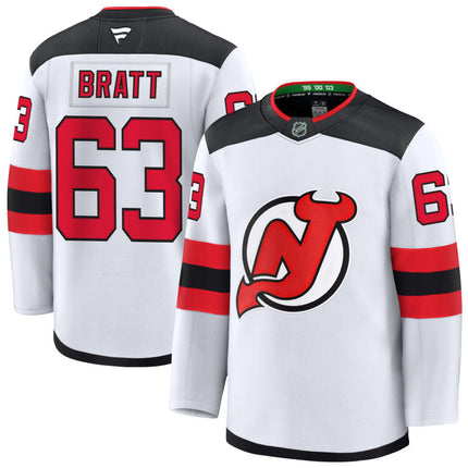 Jesper Bratt New Jersey Devils 2025 Away Jersey - White