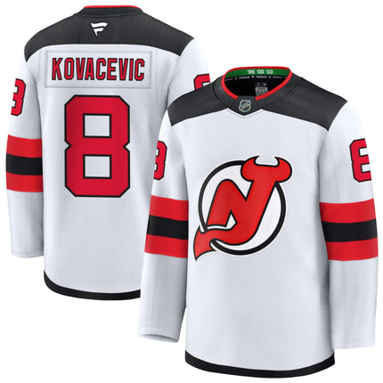 Johnathan Kovacevic New Jersey Devils 2025 Away Jersey - White