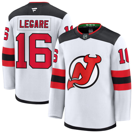 Nathan Legare New Jersey Devils 2025 Away Jersey - White