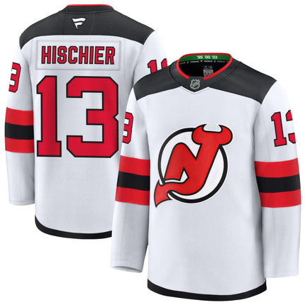 Nico Hischier New Jersey Devils 2025 Away Jersey - White