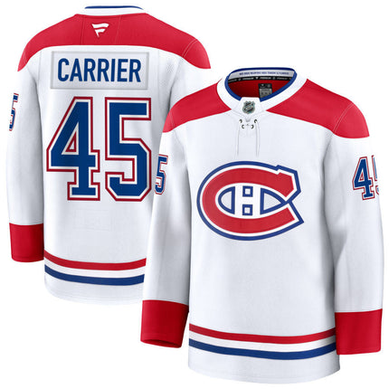 Alexandre Carrier Montreal Canadiens 2025 Away Jersey - White