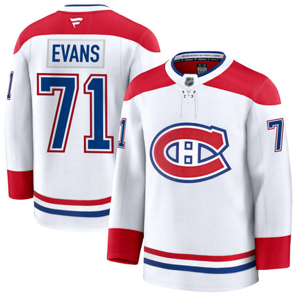 Jake Evans Montreal Canadiens 2025 Away Jersey - White