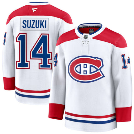 Nick Suzuki Montreal Canadiens 2025 Away Jersey - White