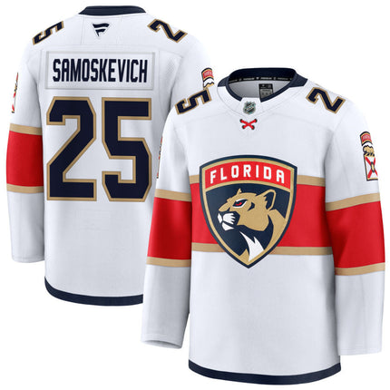 Mackie Samoskevich Florida Panthers 2025 Away Jersey - White