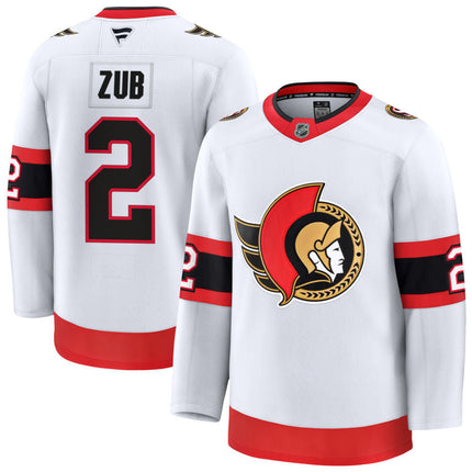Artem Zub Ottawa Senators 2025 Away Jersey - White