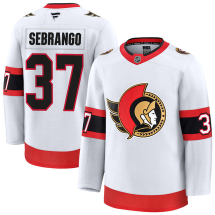 Donovan Sebrango Ottawa Senators 2025 Away Jersey - White