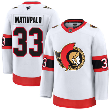 Nikolas Matinpalo Ottawa Senators 2025 Away Jersey - White