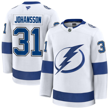 Jonas Johansson Tampa Bay Lightning 2025 Away Jersey - White