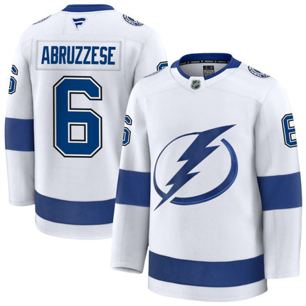 Nicholas Abruzzese Tampa Bay Lightning 2025 Away Jersey - White