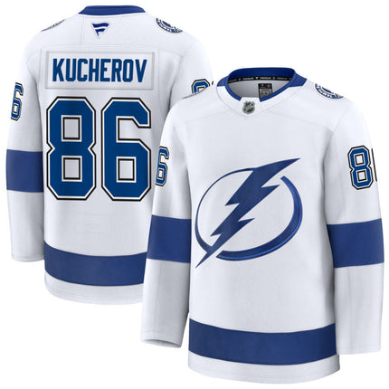 Nikita Kucherov Tampa Bay Lightning 2025 Away Jersey - White