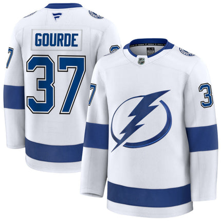 Yanni Gourde Tampa Bay Lightning 2025 Away Jersey - White