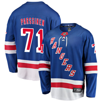 Juuso Parssinen New York Rangers 2025 Home Jersey - Royal