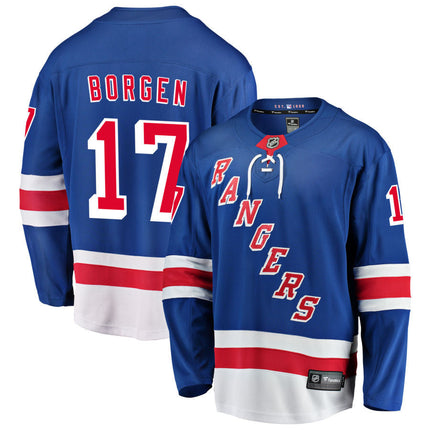 Will Borgen New York Rangers 2025 Home Jersey - Royal