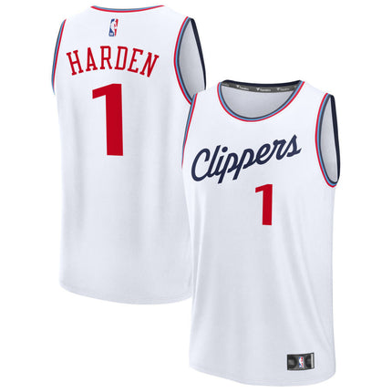 James Harden LA Clippers 2025 Fast Break Association Edition Jersey - White