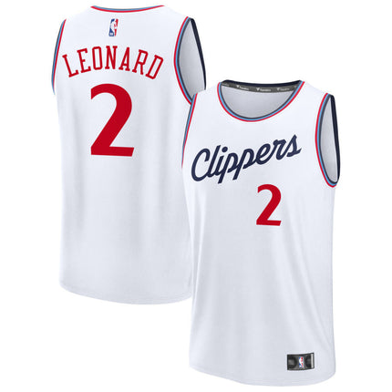 Kawhi Leonard LA Clippers 2025 Fast Break Association Edition Jersey - White