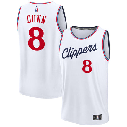 Kris Dunn LA Clippers 2025 Fast Break Association Edition Jersey - White