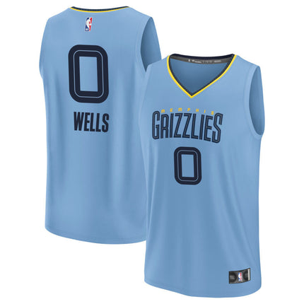 Jaylen Wells Memphis Grizzlies 2025 Fast Break Statement Edition Jersey - Light Blue