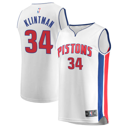 Bobi Klintman Detroit Pistons 2025 Fast Break Association Edition Jersey - White