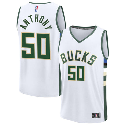 Cole Anthony Milwaukee Bucks 2025 Fast Break Association Edition Jersey - White