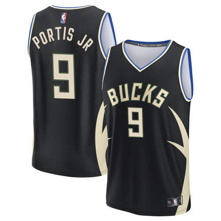 Bobby Portis Jr Milwaukee Bucks 2025 Fast Break Statement Edition Jersey - Black