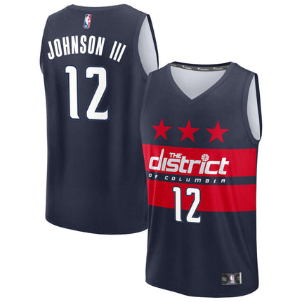 Tre Johnson III Washington Wizards 2025 Fast Break Statement Edition Jersey - Navy