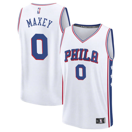 Tyrese Maxey Philadelphia 76ers 2025 Fast Break Association Edition Jersey - White