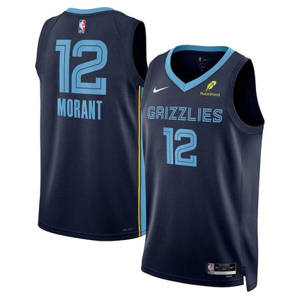 Ja Morant Memphis Grizzlies 2025 Swingman Jersey Icon Edition - Navy