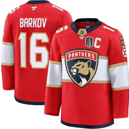 Sasha Barkov Florida Panthers 2025 Stanley Cup Finals Home Jersey - Red