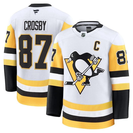 Sidney Crosby Pittsburgh Penguins 2025 Away Premium Jersey - White