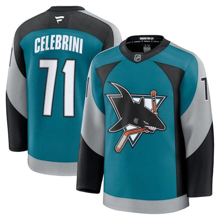 Macklin Celebrini San Jose Sharks 2025 Stitched Limited Jersey - Blue