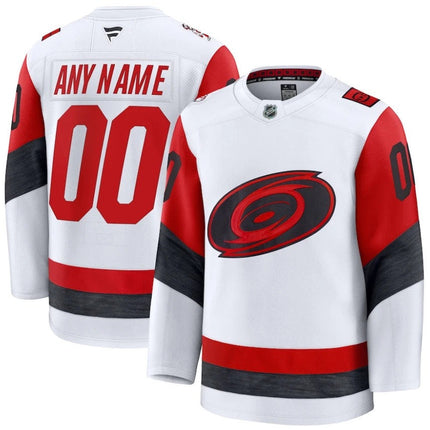 Custom Name Carolina Hurricanes 2025 Away Limited Jersey - White