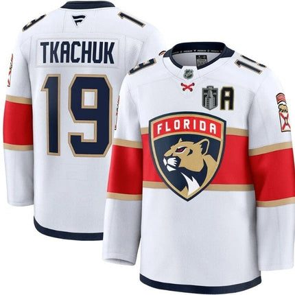 Matthew Tkachuk Florida Panthers 2025 Stanley Cup Finals Away Jersey - White