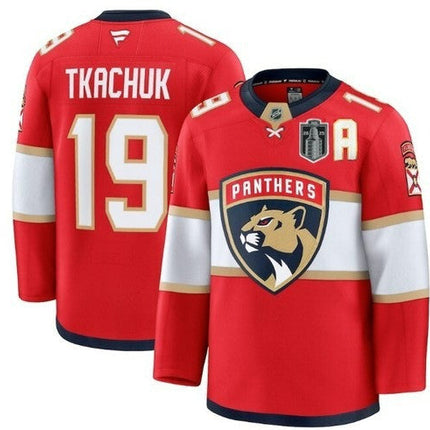 Matthew Tkachuk Florida Panthers 2025 Stanley Cup Finals Home Jersey - Red