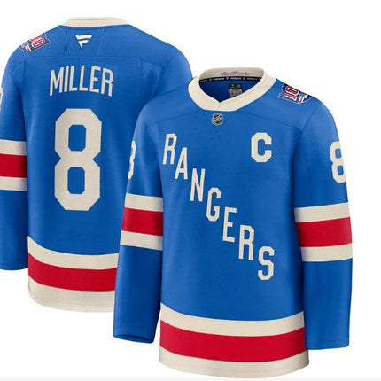 J.T.Miller New York Rangers 2025 Stitched Limited Jersey - Blue