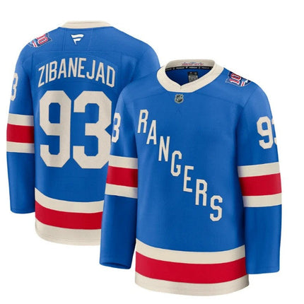 Mika Zibanejad New York Rangers 2025 Stitched Limited Jersey - Blue