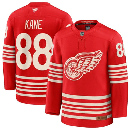 Patrick Kane Detroit Red Wings 2025 Centennial 100 Years Jersey - Red
