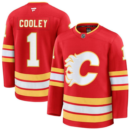 Devin Cooley Calgary Flames 2025 Home Premium Jersey - Red
