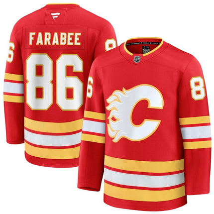 Joel Farabee Calgary Flames 2025 Home Premium Jersey - Red