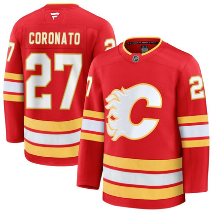 Matt Coronato Calgary Flames 2025 Home Premium Jersey - Red