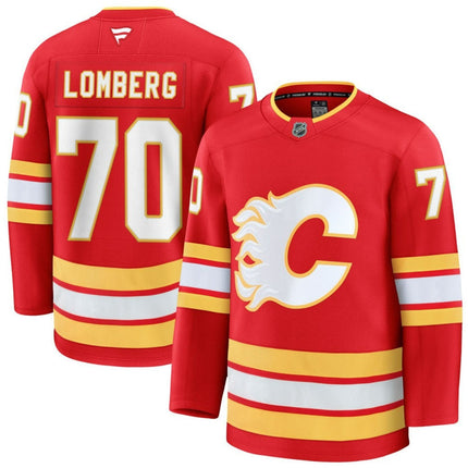 Ryan Lomberg Calgary Flames 2025 Home Premium Jersey - Red
